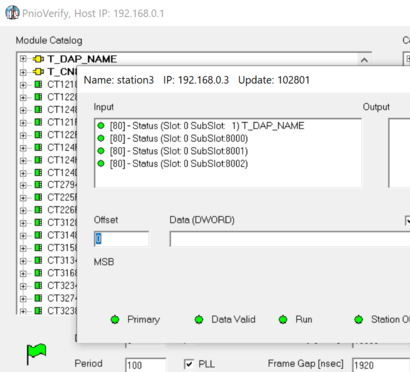 Profinet Simulator Features